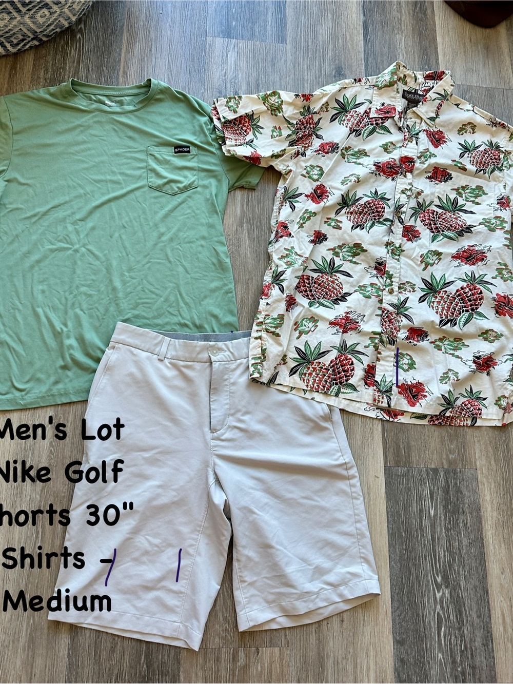 Guys Nike Golf shorts, Spyder Tee & Cook St Lot